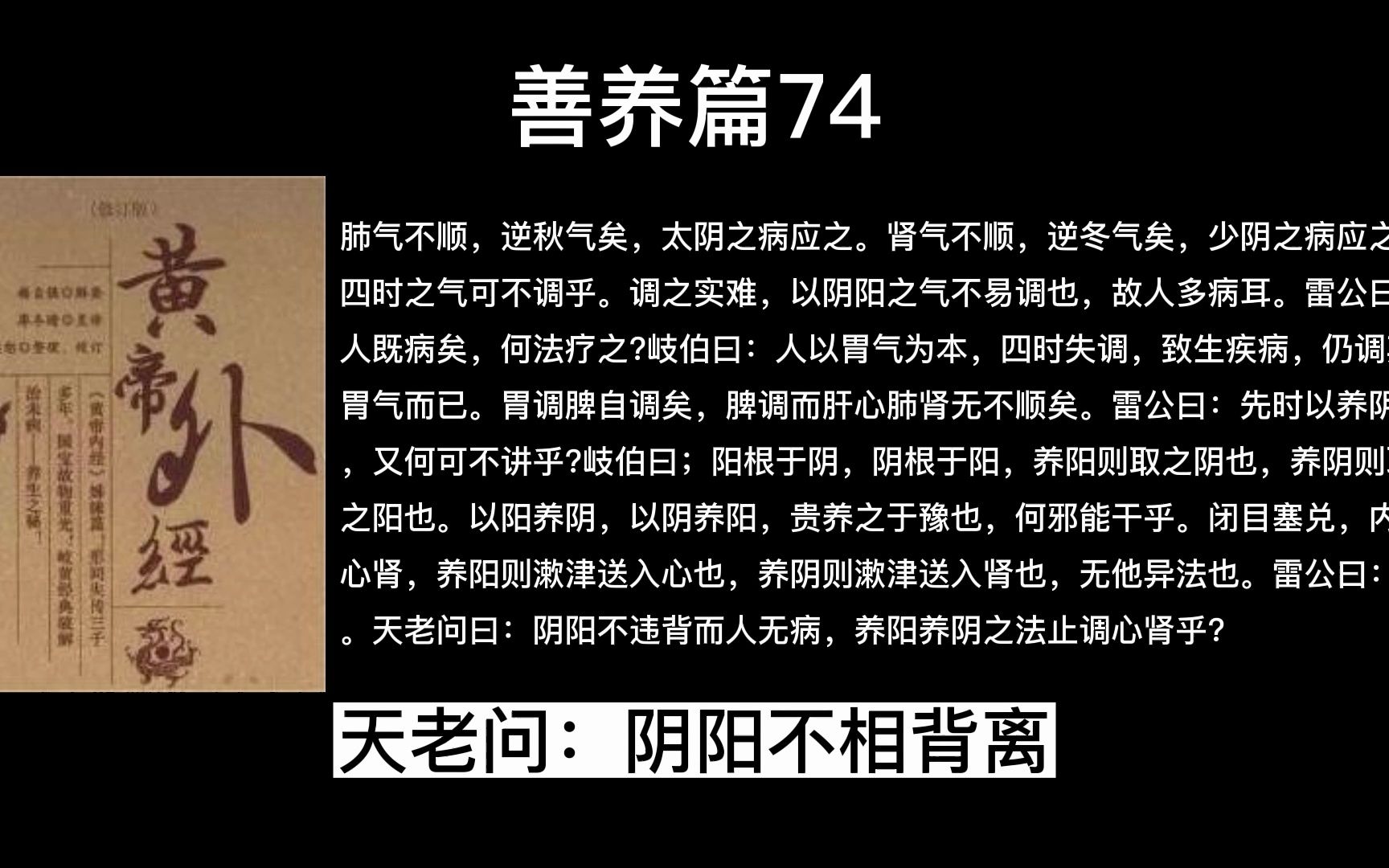 本篇专论善养,养生之道,善养篇74哔哩哔哩bilibili