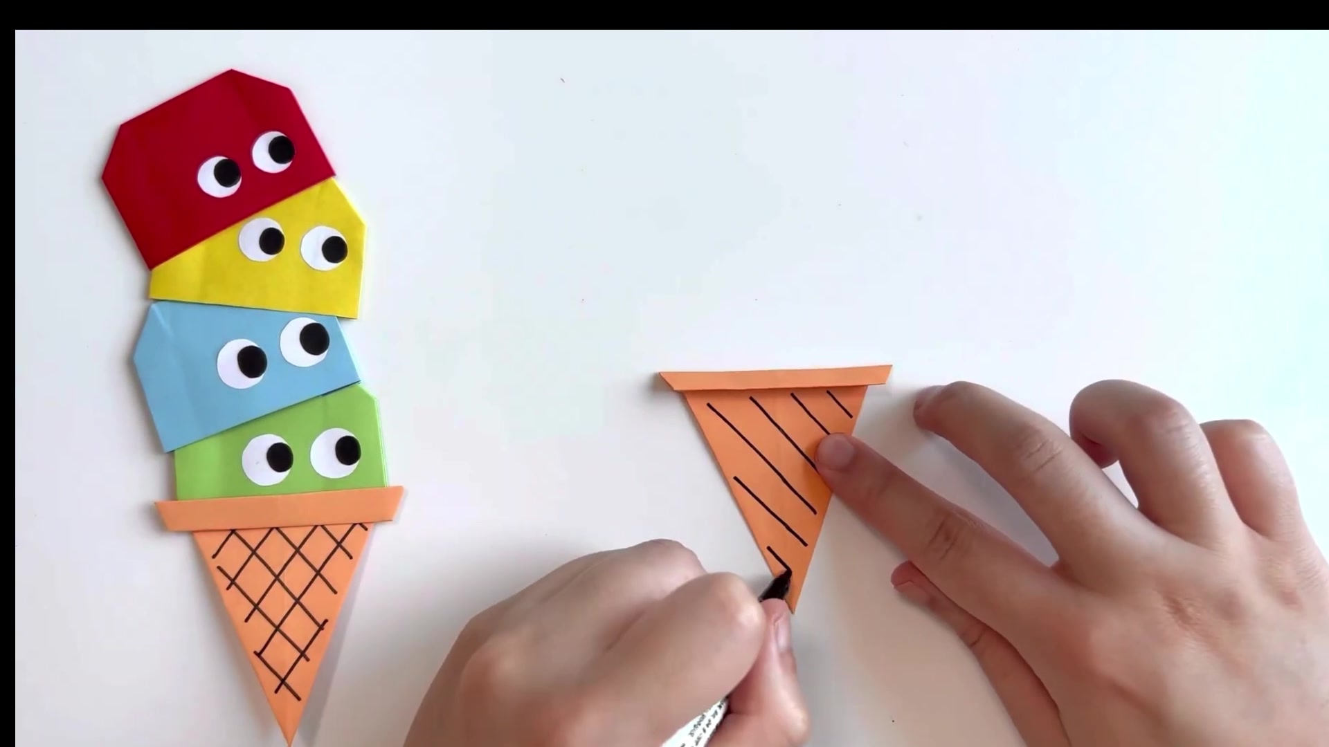 冰淇淋折纸教程图片