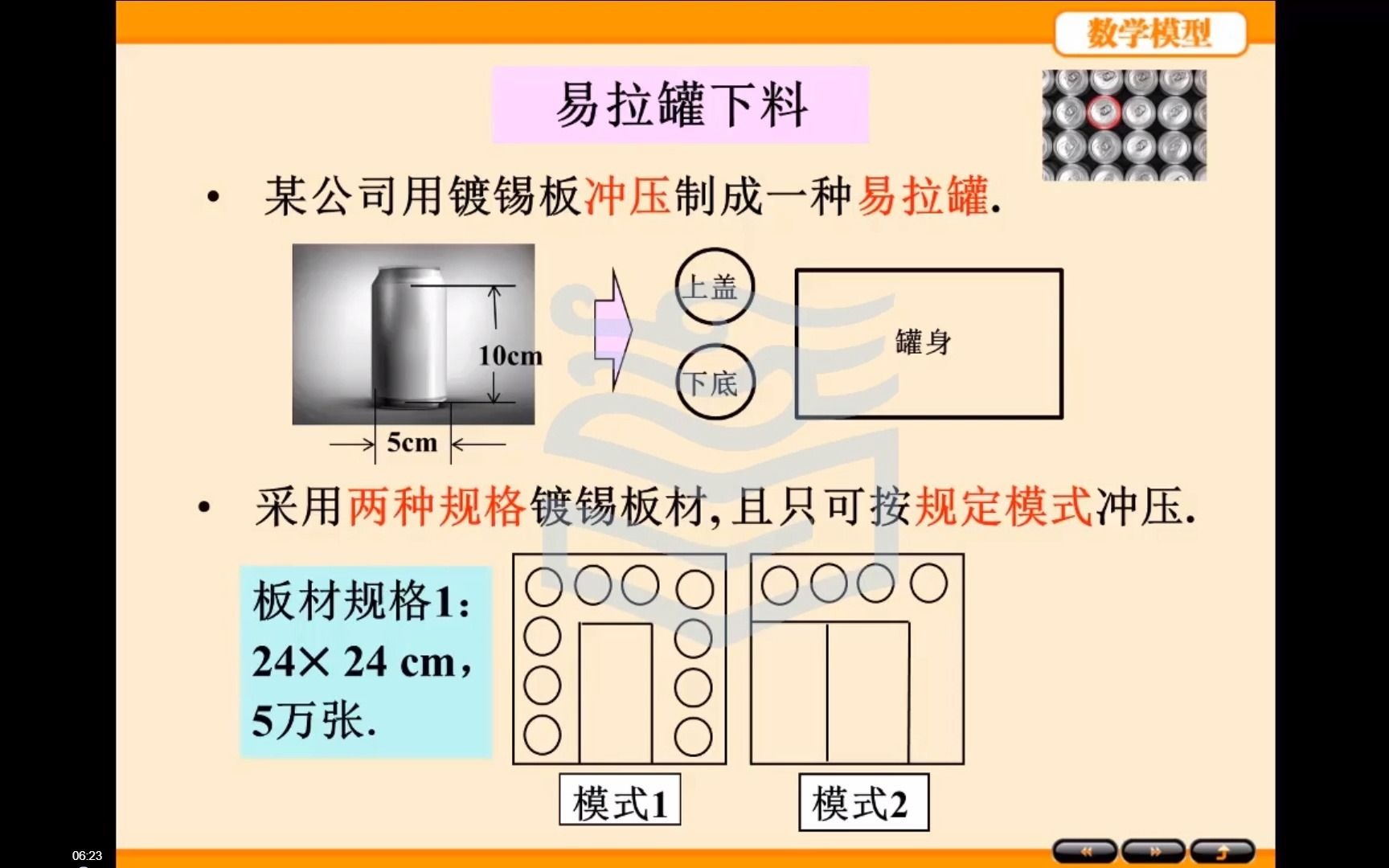 第4章 数学规划模型 4.6(2) 易拉罐下料哔哩哔哩bilibili