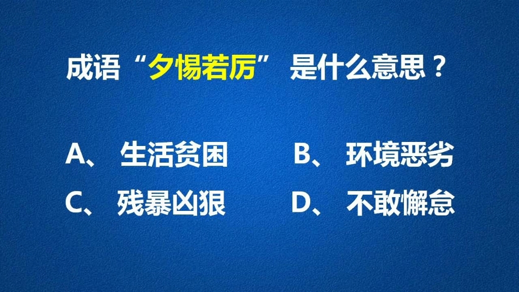 成语“夕惕若厉”寓意独特,让我们一起学习一下吧哔哩哔哩bilibili