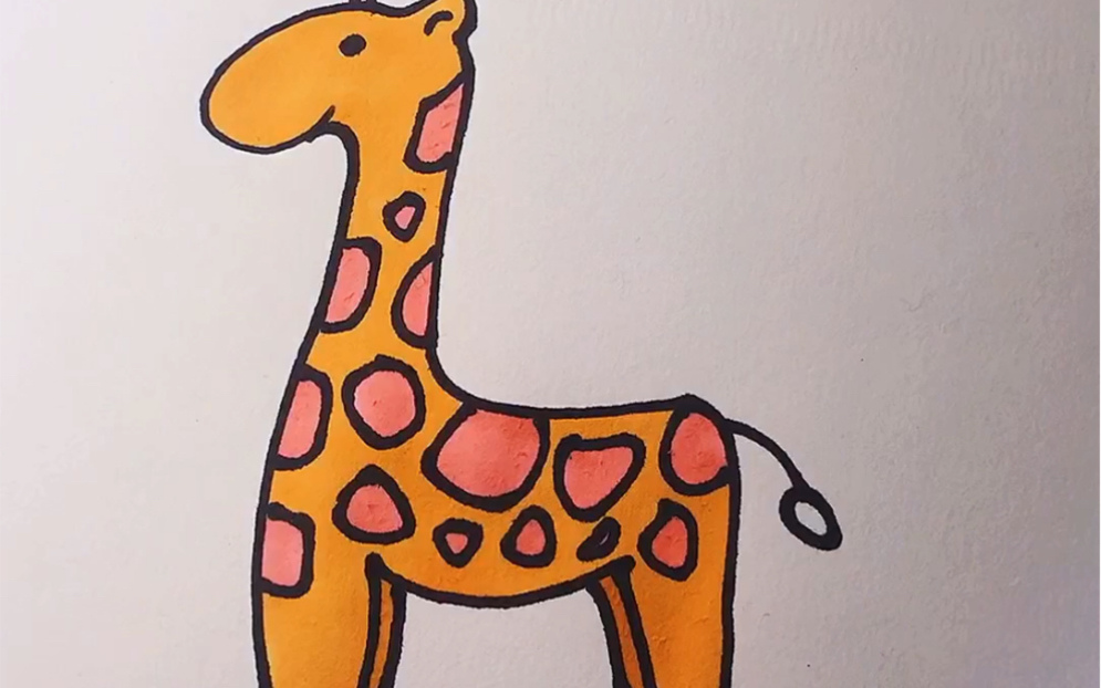 儿童简笔画《长颈鹿》