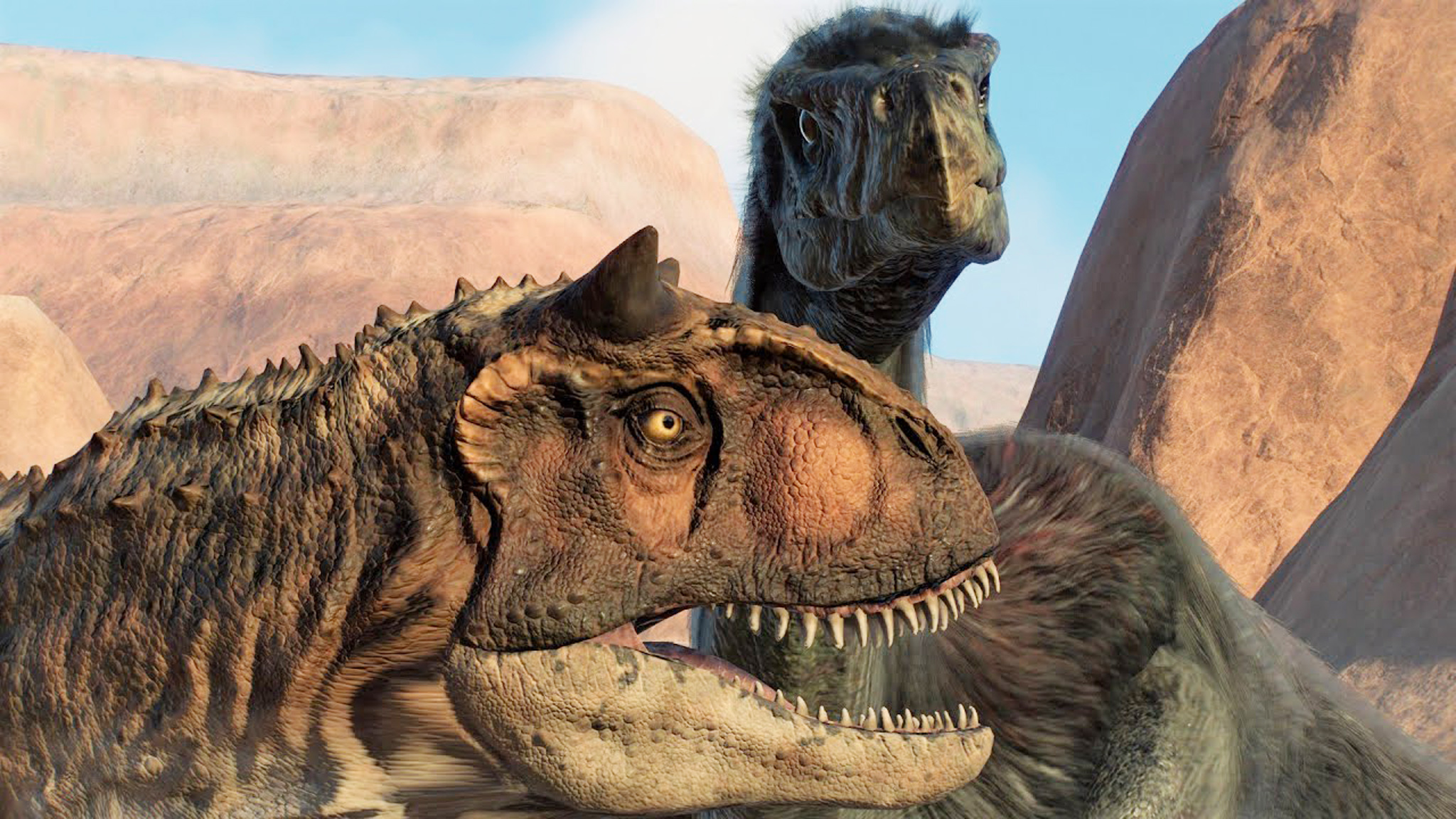 食肉牛龙 vs 镰刀龙 ~ 侏罗纪世界进化 2 代_哔哩哔哩_bilibili