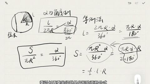 三角函数弧长和扇形面积公式 哔哩哔哩 Bilibili