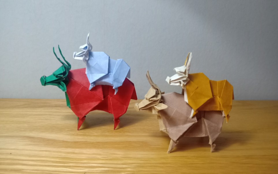 折纸牛年快到了一起来折头牛吧