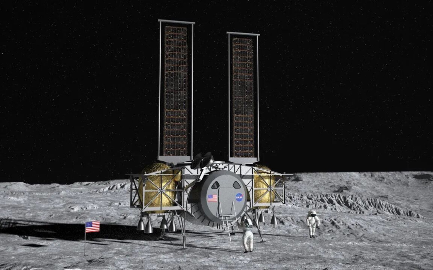 dynatics人员着陆系统中标nasa的登月舱设计方案