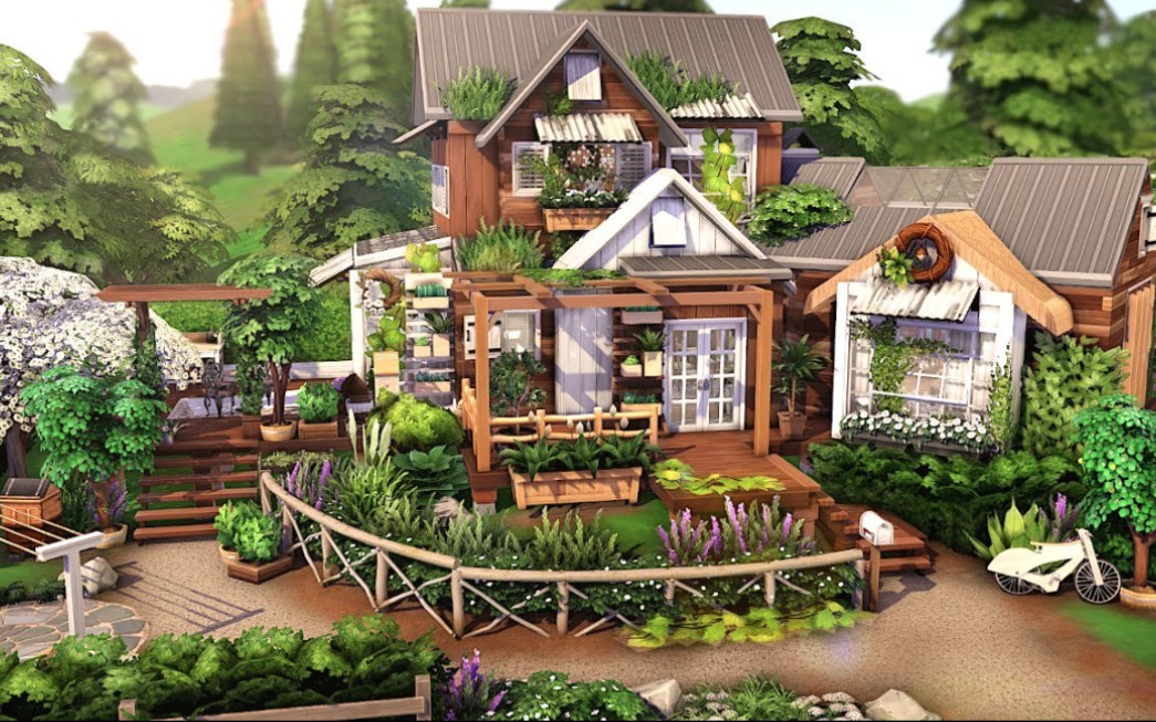 模拟人生4速建搬运完美花匠小屋bysims4creations