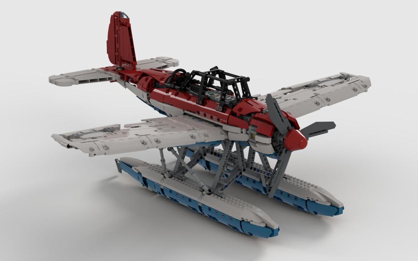 阿拉多 ar196 轻型水上飞机 1:20 lego乐高 technic科技/机械 moc