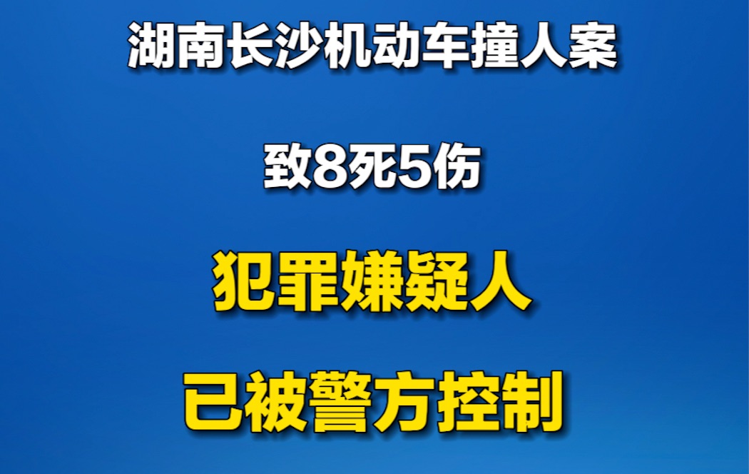 湖南长沙发生机动车撞人事件致8死5伤 犯罪嫌疑人已被警方控制哔哩哔哩bilibili