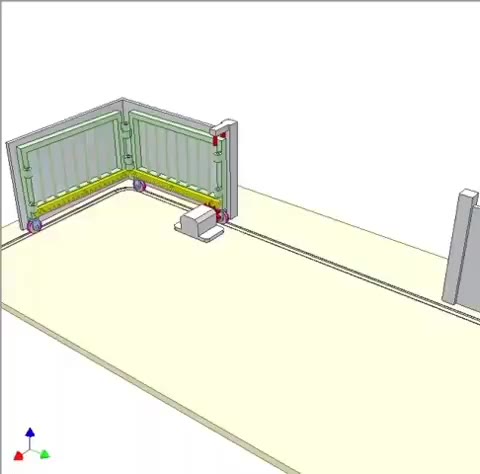 滑动折叠闸门机构.哔哩哔哩bilibili