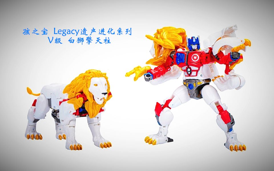 小津的变形金刚玩具视频—孩之宝 legacy遗产进化系列 v级 白狮擎天柱