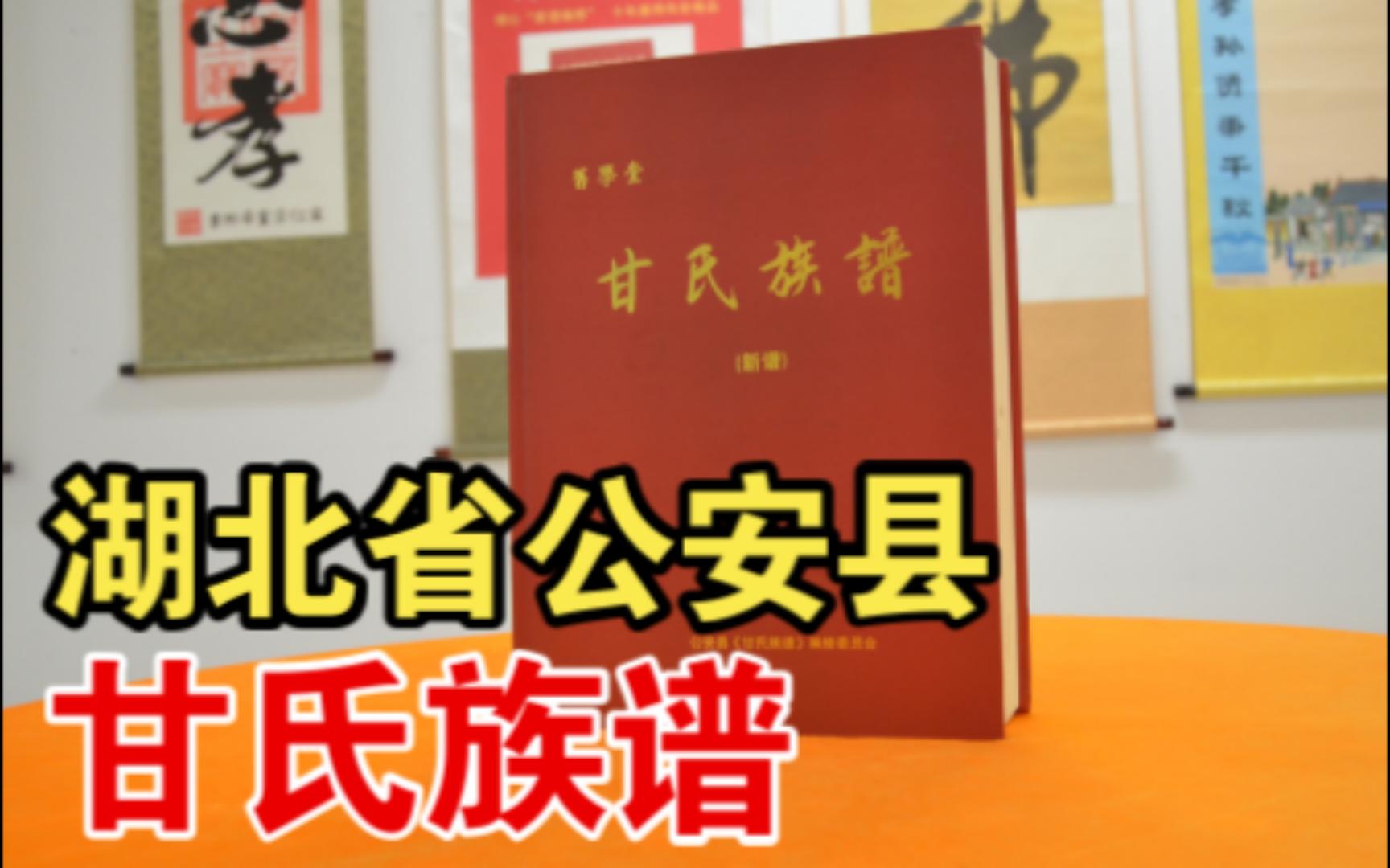 湖北省公安县甘氏族谱,距第三次修谱整整一百年,收录了1万多人哔哩哔哩bilibili