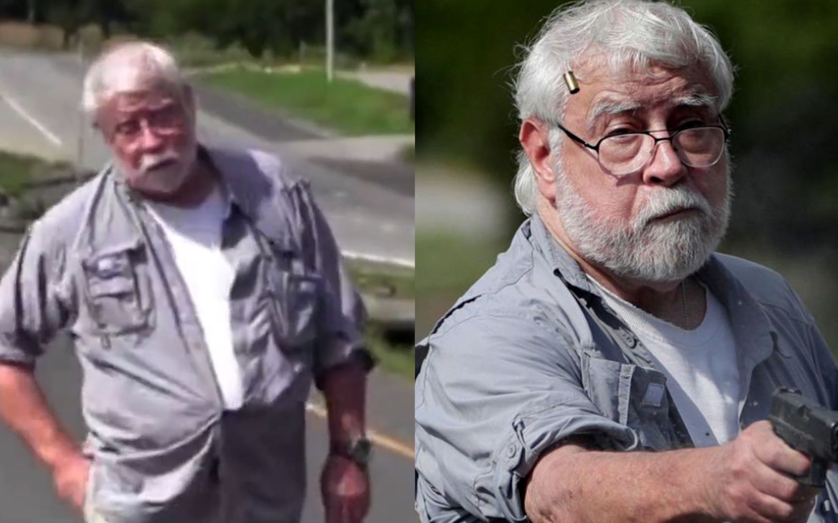 不满被环保示威者堵路,巴拿马77岁白发老头掏枪当场射杀2人