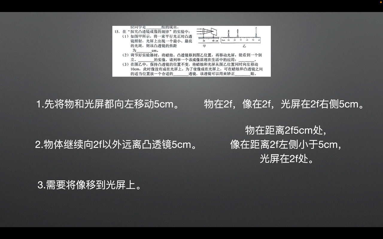 凸透镜成像移动问题,凸透镜变焦问题哔哩哔哩bilibili