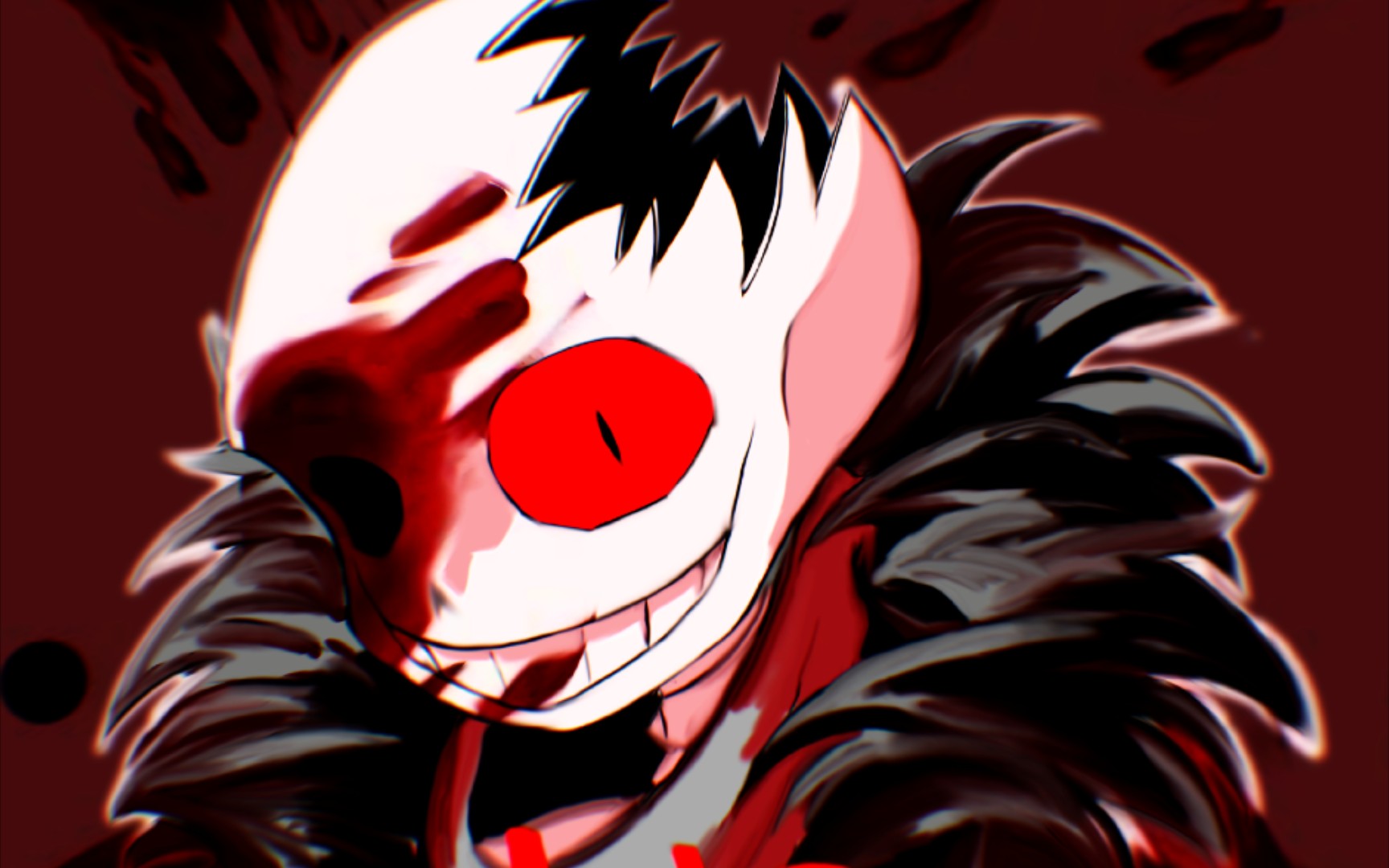 [horrortale] horror sans 指绘,绘画过程