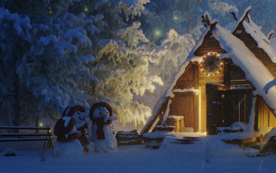 林中小屋 | c4d写实雪景动画渲染