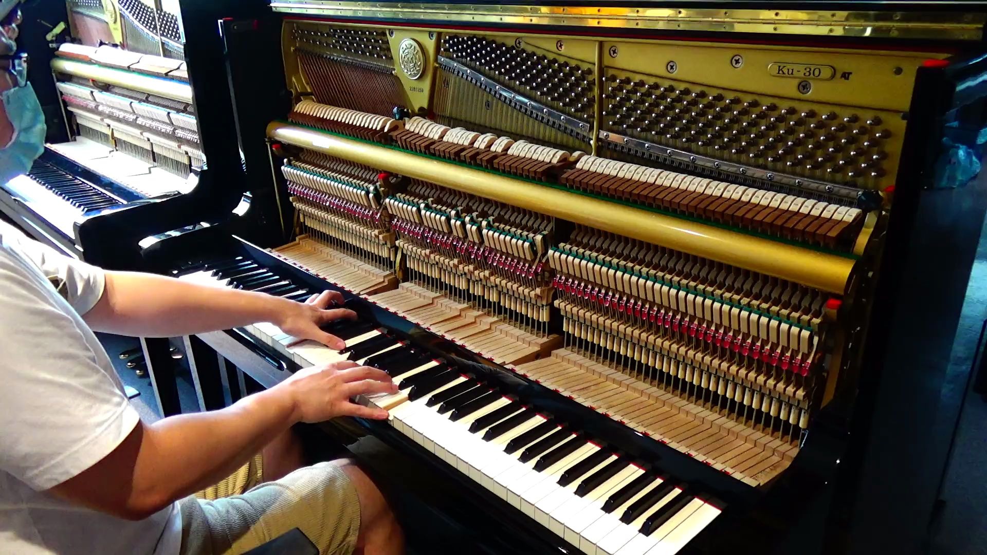 97年红木榔头日本二手静音钢琴卡瓦伊ku30at 编号2281289 日本原装