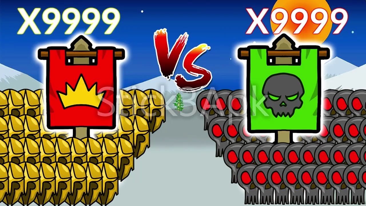 火柴人战争遗产:50狮鹫大帝vs金甲大王!一分钟,能否ko
