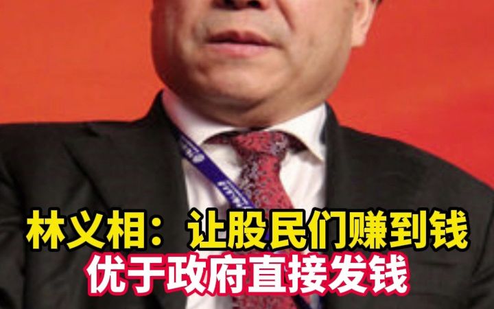 林义相:让股民们赚到钱优于政府直接发钱哔哩哔哩bilibili