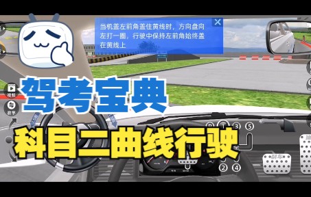 【驾考宝典】曲线行驶 科目二 3D模拟 点位教学哔哩哔哩bilibili