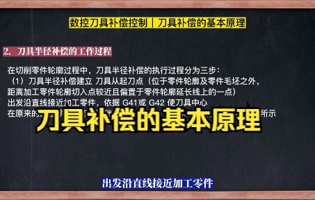 CNC涨知识:数控刀具补偿控制刀具补偿的基本原理哔哩哔哩bilibili