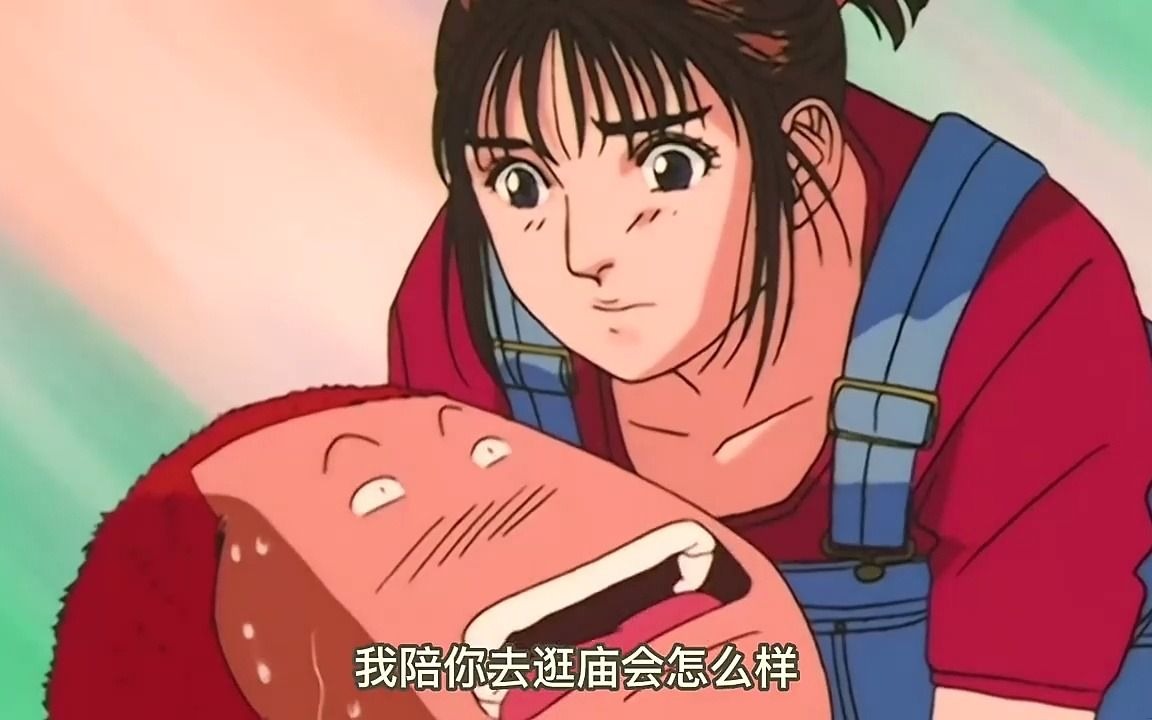 95 樱木和晴子相约庙会,眼泪能装一盆,灌篮高手95