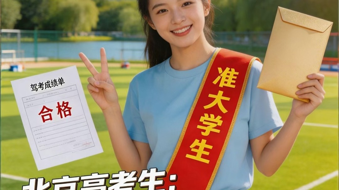 准大学生暑假学车，北京家长看这个视频就够了！