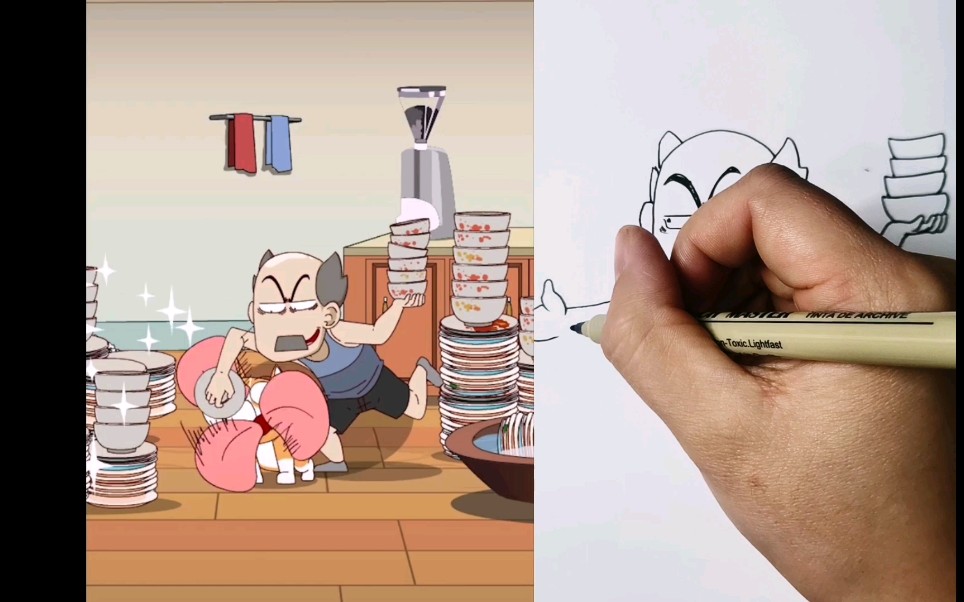 开心锤锤,看动漫学画画2_哔哩哔哩_bilibili