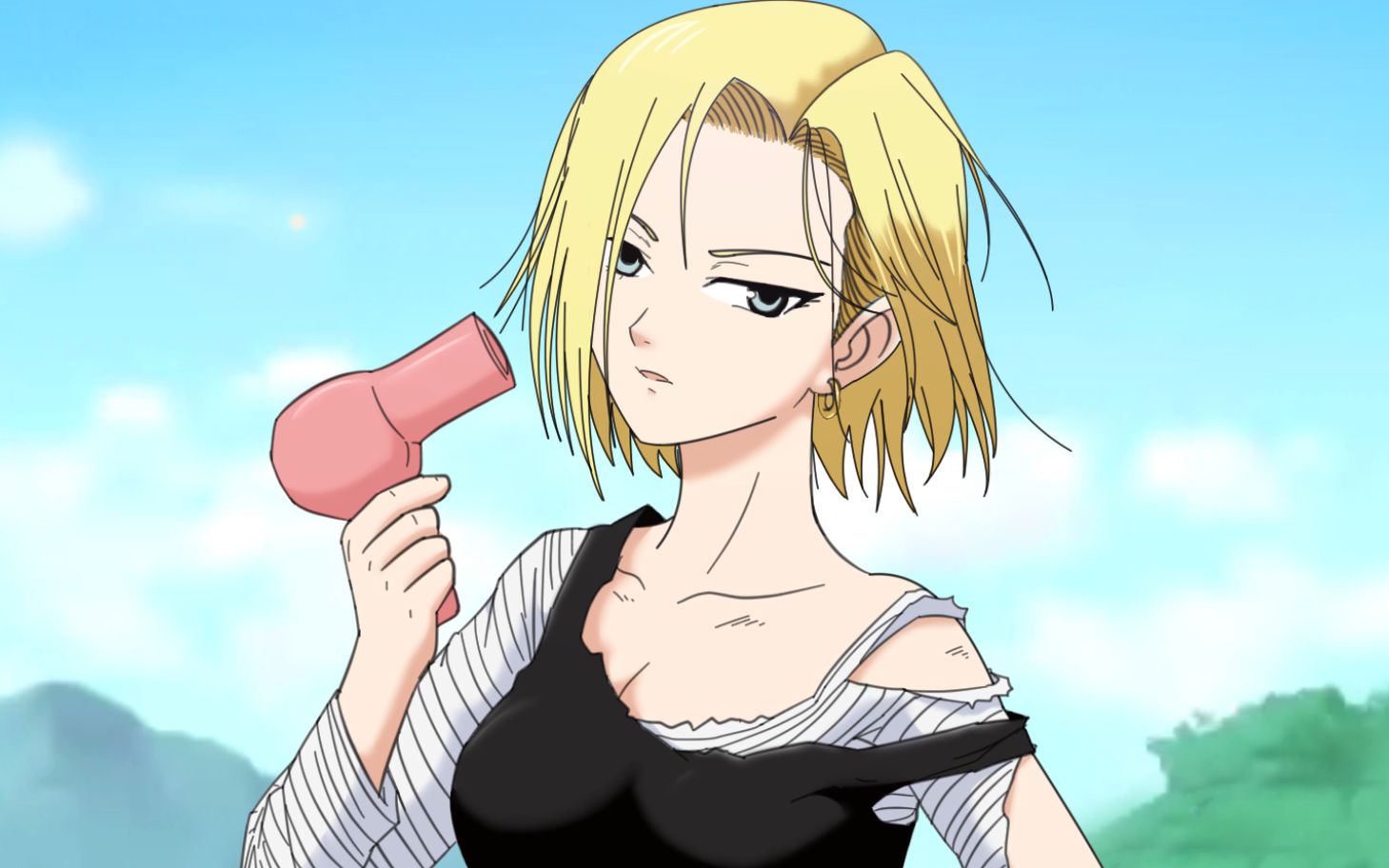 活动作品18号只是在吹头发克林