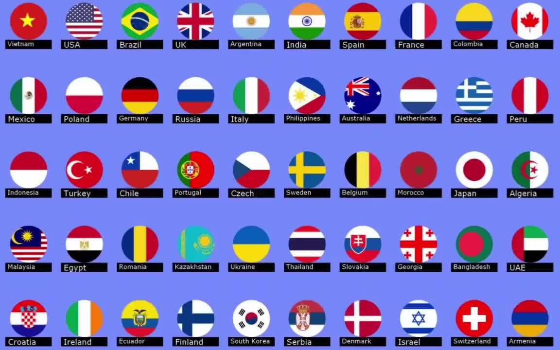 各国国旗做成的小球参加国际弹珠五轮淘汰赛,猜猜哪国会获胜?【2】