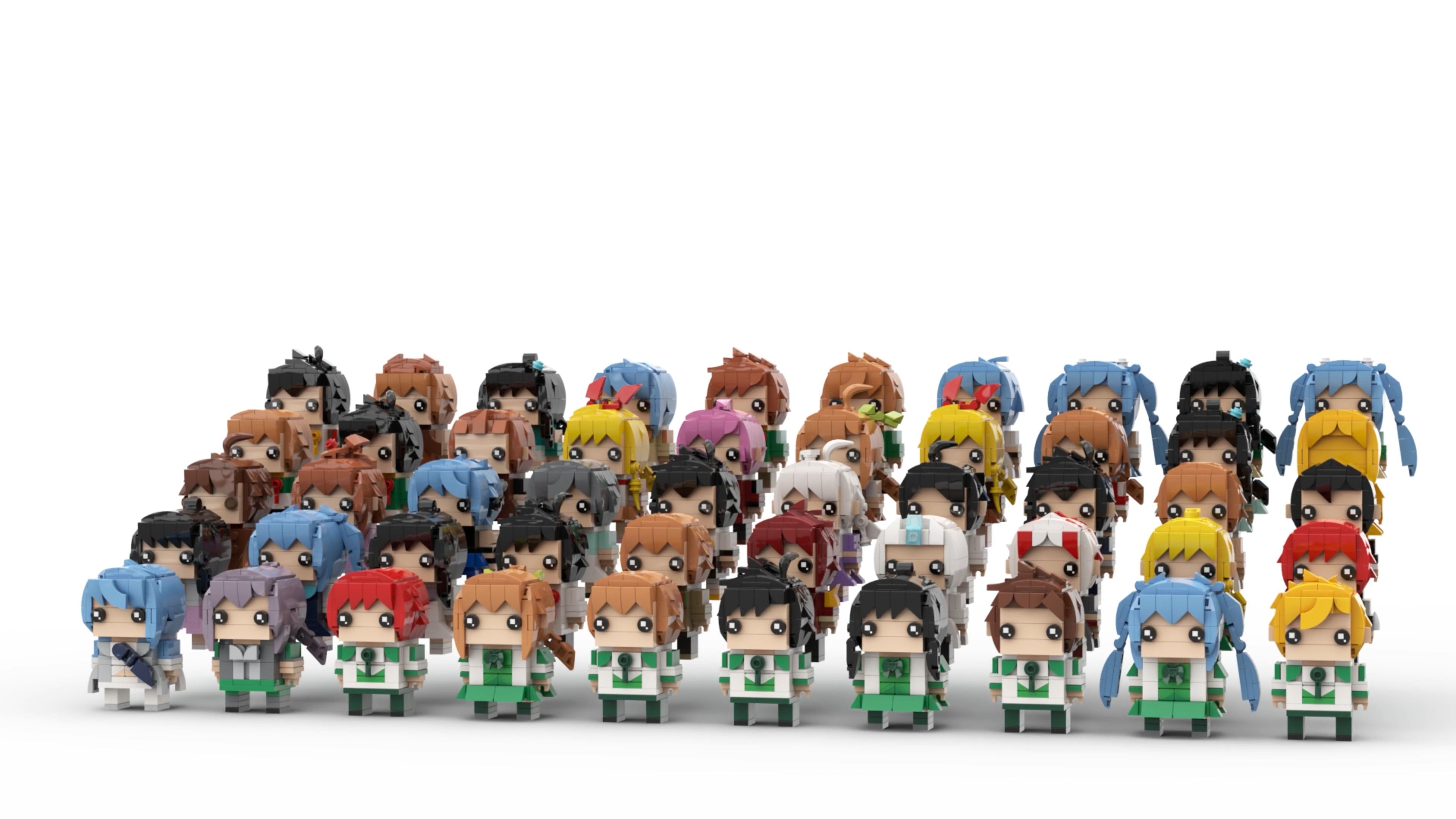 用乐高创作(斗罗大陆3龙王传说)漫画角色方头合集