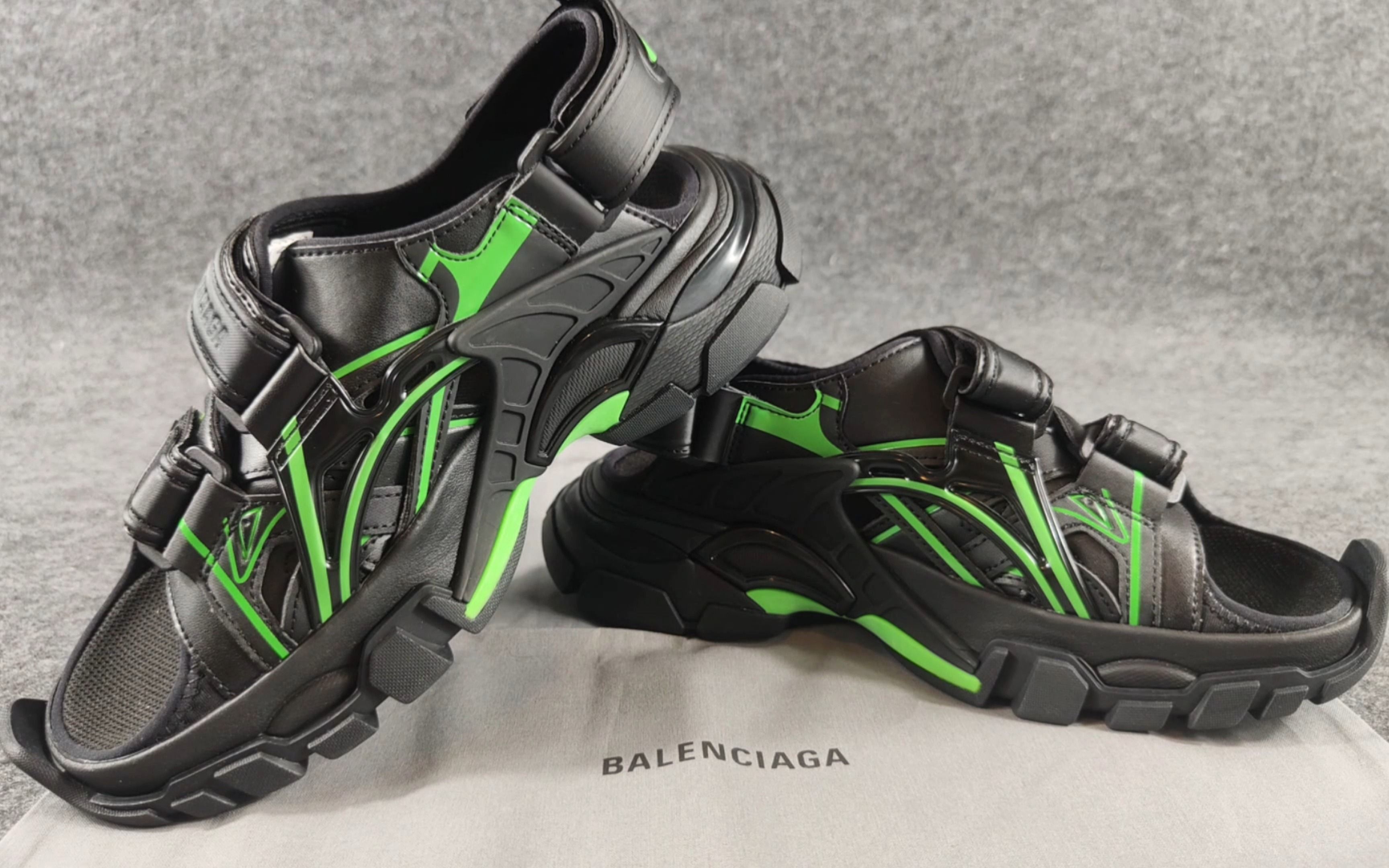 balenciaga 巴黎世家 track two-tone 橡胶凉鞋 green