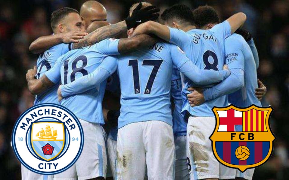 欧超联赛第八轮第七场曼城vs巴塞罗那