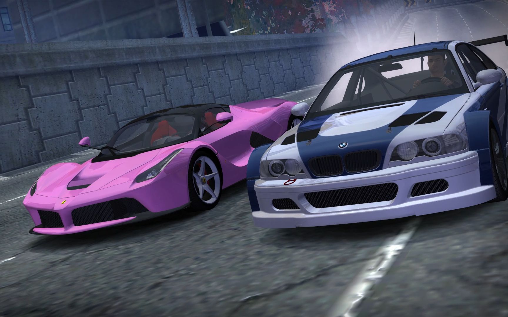 极品飞车9高清重制版,经典直线加速赛,剃刀见了雷哥的车,想放弃比赛