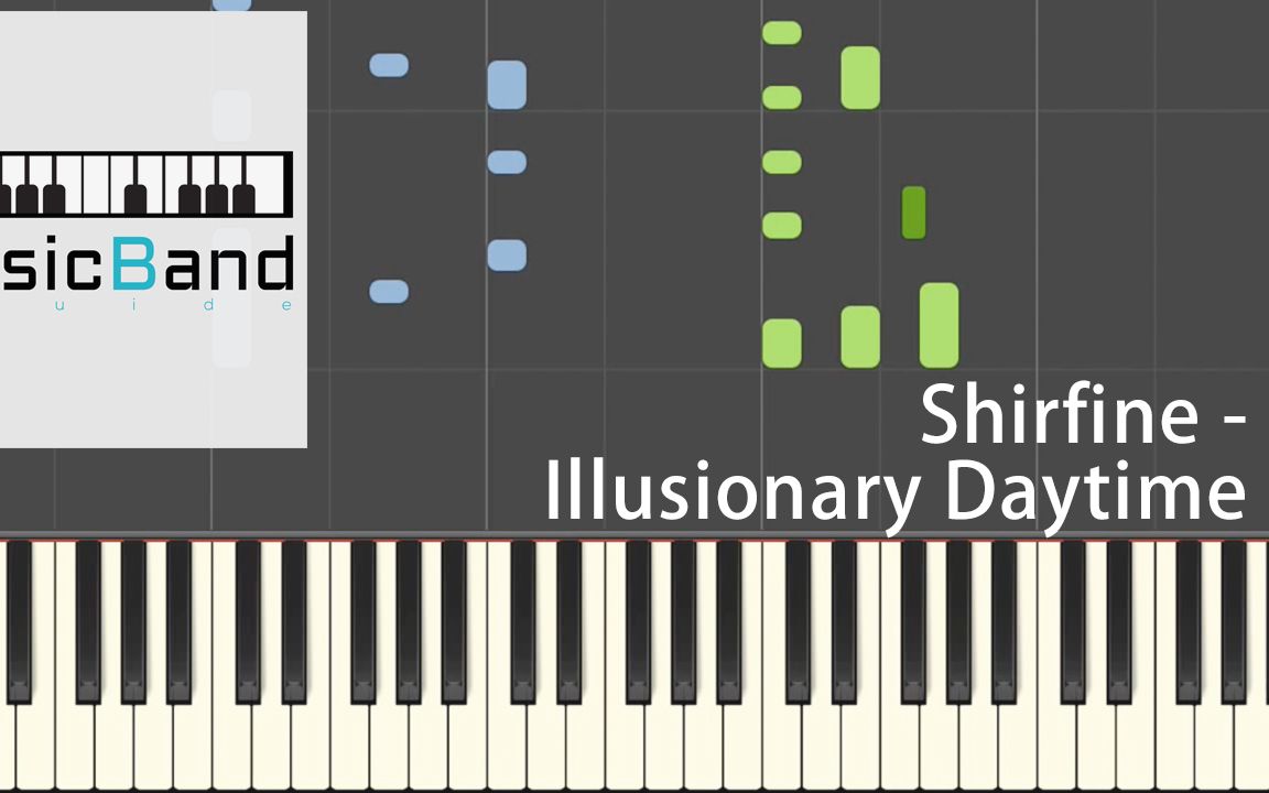 [图][琴谱版] Shirfine - Illusionary Daytime 幻昼 - Piano Tutorial 钢琴教学 [HQ] Synthesia