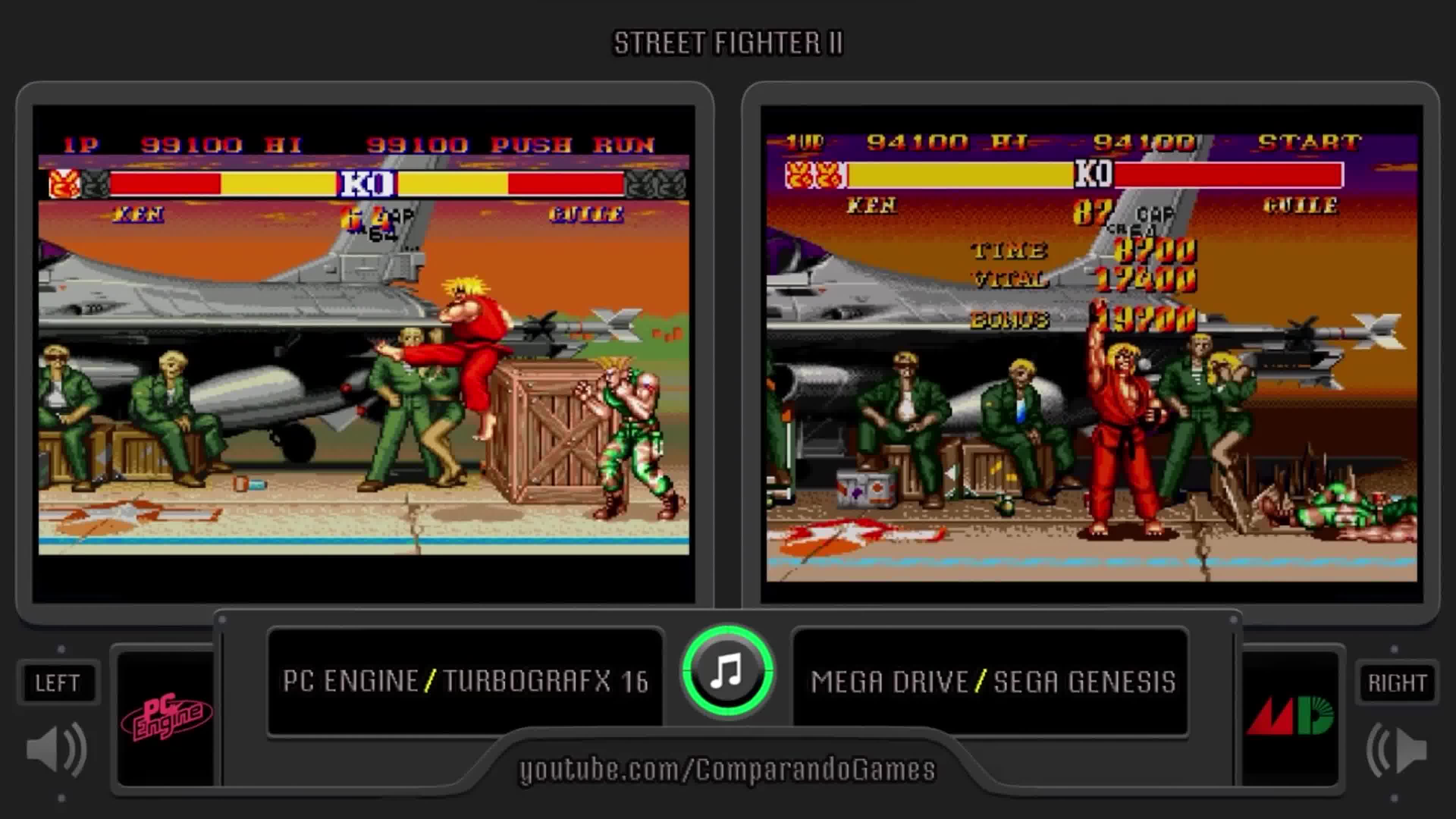 经典格斗游戏街头霸王2之四大天王pcenginevsmegadrivesegagenesis