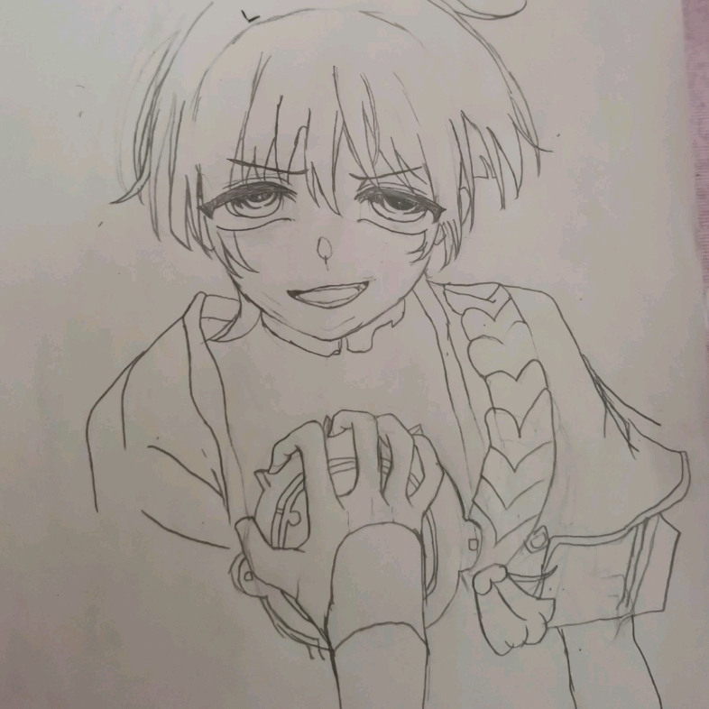 伞兵#原神#儿童画#画渣#手绘,hello,新人