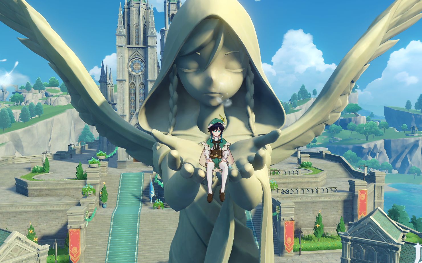 【原神】风物之歌 温迪在蒙德城演奏《温柔的力量》 献给故友的风神之