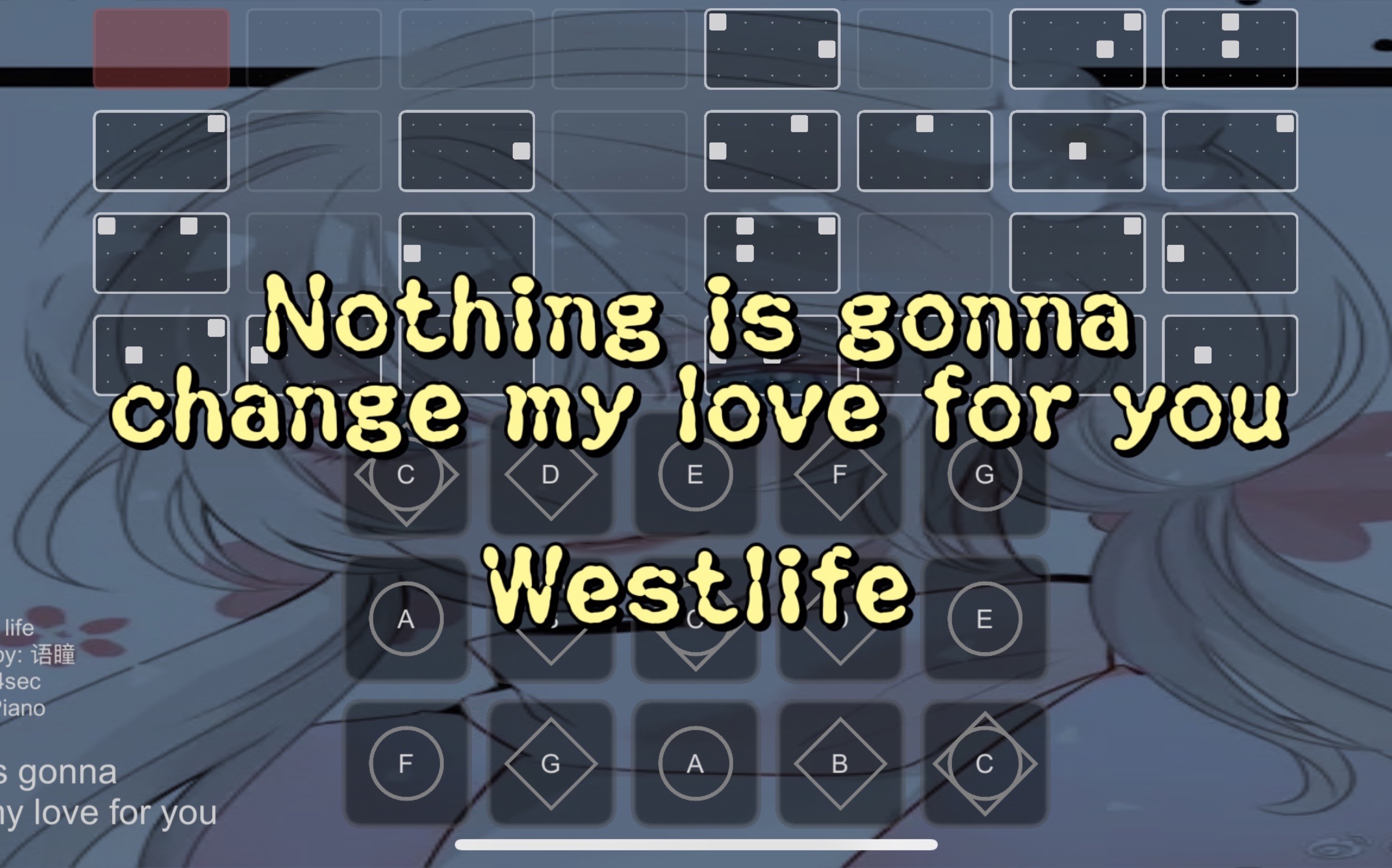 [图]【sky光遇】Nothing is gonna change my love for you -- Westlife 光遇琴谱完整版 语瞳原创 经典英文歌曲