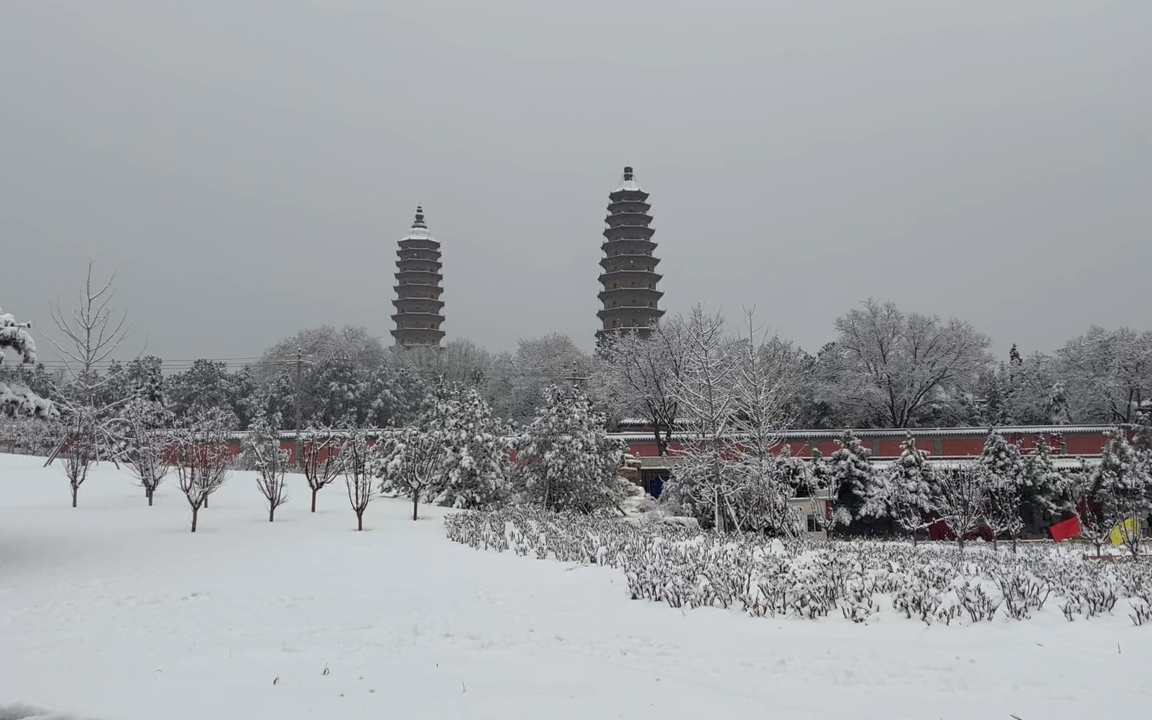 太原雙塔寺雪景