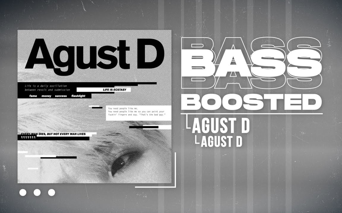 【Agust D重低音】Agust D Agust D低音加深版 *耳机食用 BASS BOOSTED哔哩哔哩bilibili