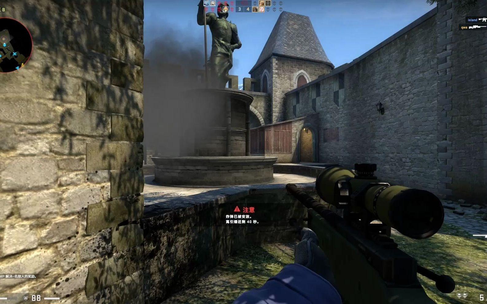 csgo休闲模式古堡激战,来晚了,包我都拆了_电子竞技热门视频