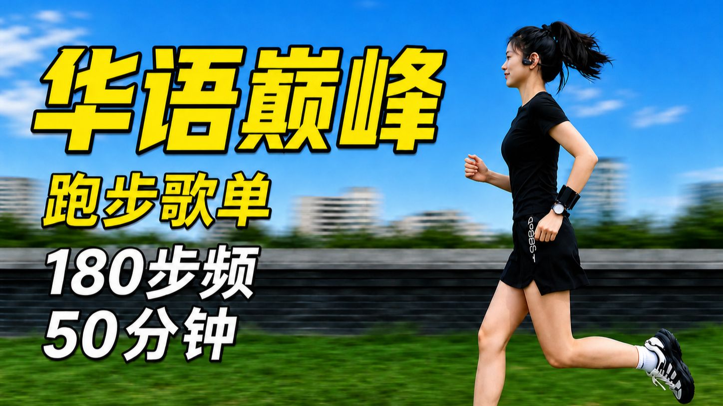 【华语巅峰 】180步频跑步歌单 | 2003年华语乐坛到底有多能打？50分钟 180BPM跑步音乐+TV投屏版超慢跑跟练打卡