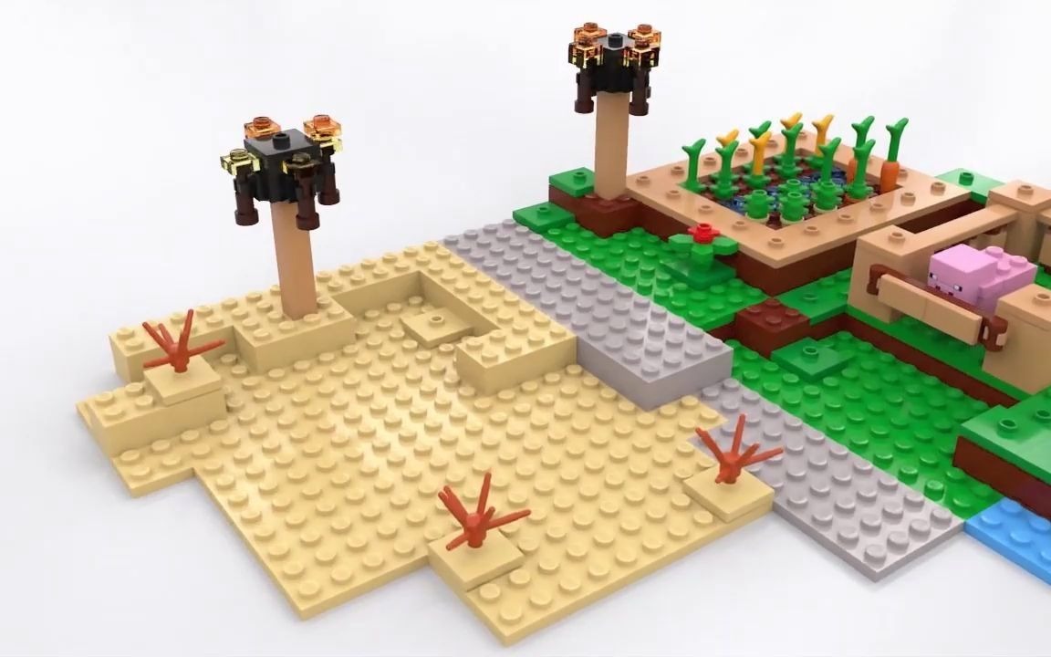 乐高小世界,乐高我的世界村庄