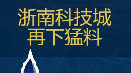 浙南科技城再下“猛料”!年度投资超百亿元,房地产项目占大半哔哩哔哩bilibili