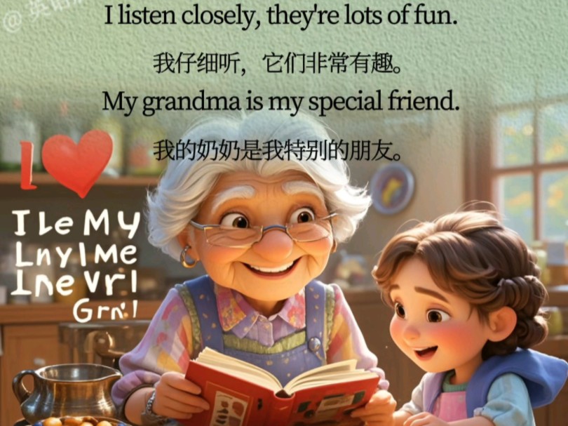 英语晨读小短文My grandma我的奶奶,每天坚持朗读,提升语感,锻炼写作能力,打好英语基础︱第84集︱英语美文︱小学英语︱英语短文|英语小短文哔...