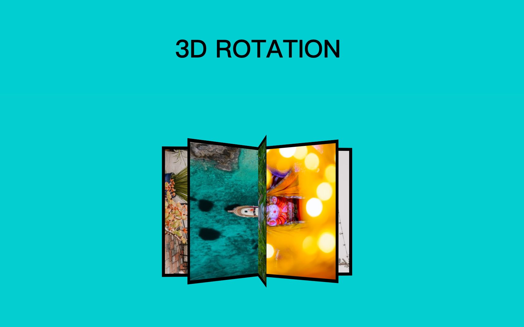 【HTML+CSS】带你实现3D Rotation效果哔哩哔哩bilibili