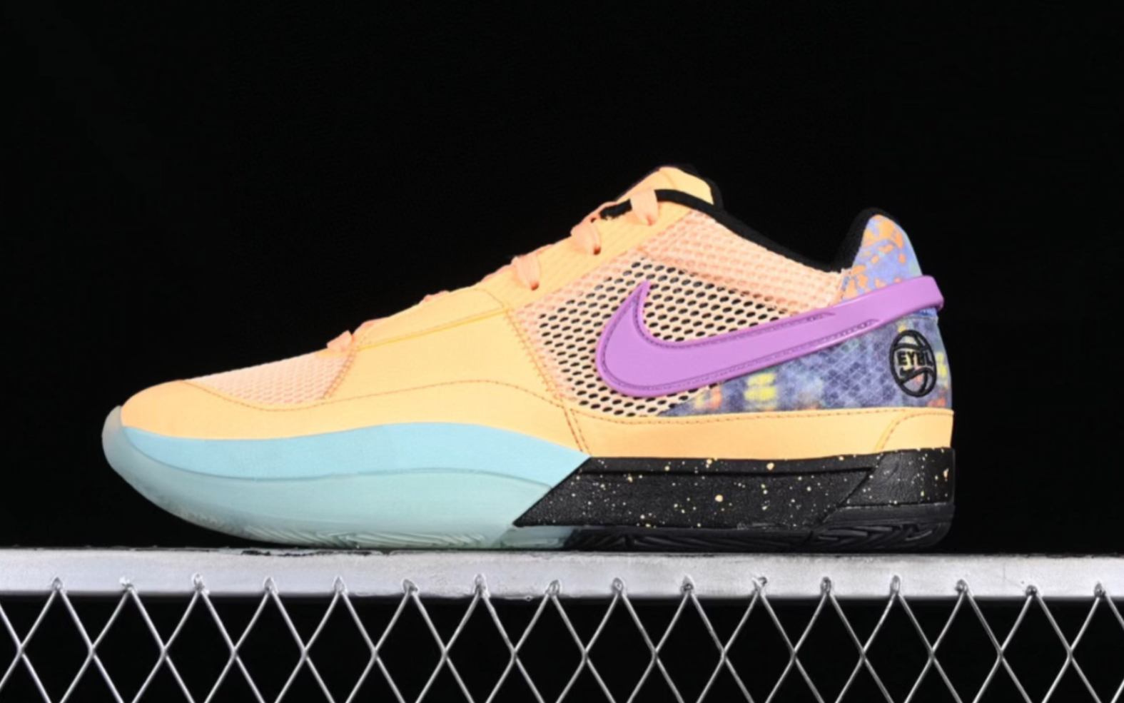 耐克 nike ja 1 day one 贾莫兰特圣枪一代黄紫鸳鸯篮球鞋fq4293-800