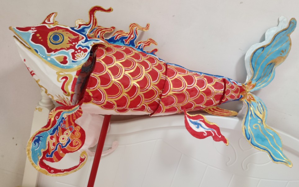 传统工艺非遗鱼灯,汉服道具,元宵夜游,春节氛围灯 115m 超大鱼灯!