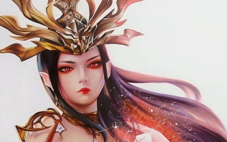 马克笔手绘斗破苍穹美杜莎