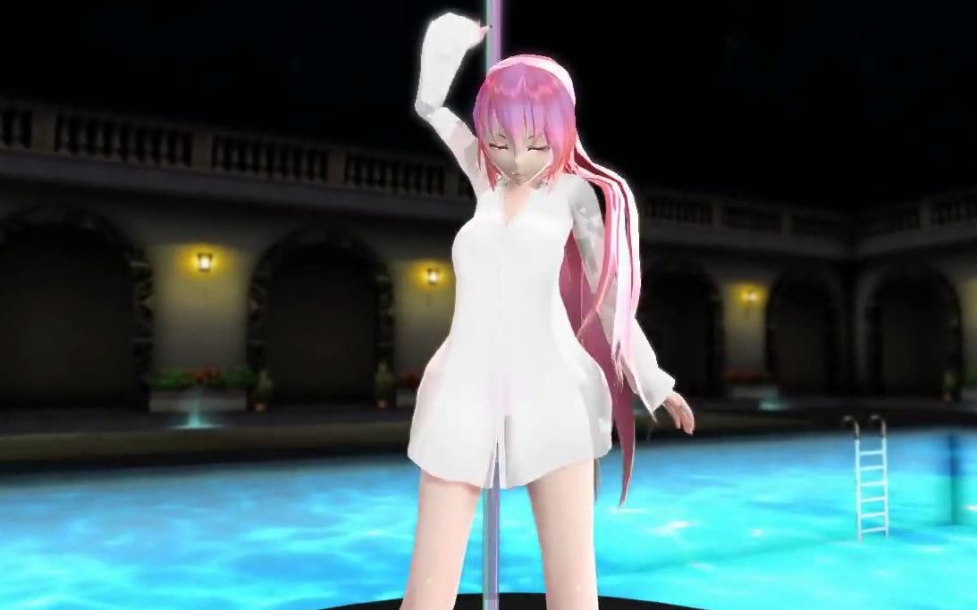 【mmd】 luka   pole dance (性感巡音泳池为大家表演钢管舞!